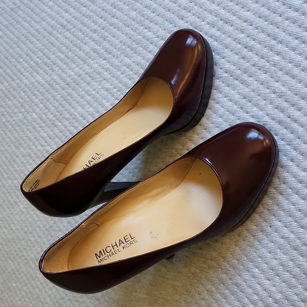 Michael Kors 4.5" heel pumps Maroon Merlot dark red